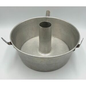 Buckeye 10" Angel Food Cake Pan 2 Piece Aluminum Bundt Tube Baking Set, 4" Tall